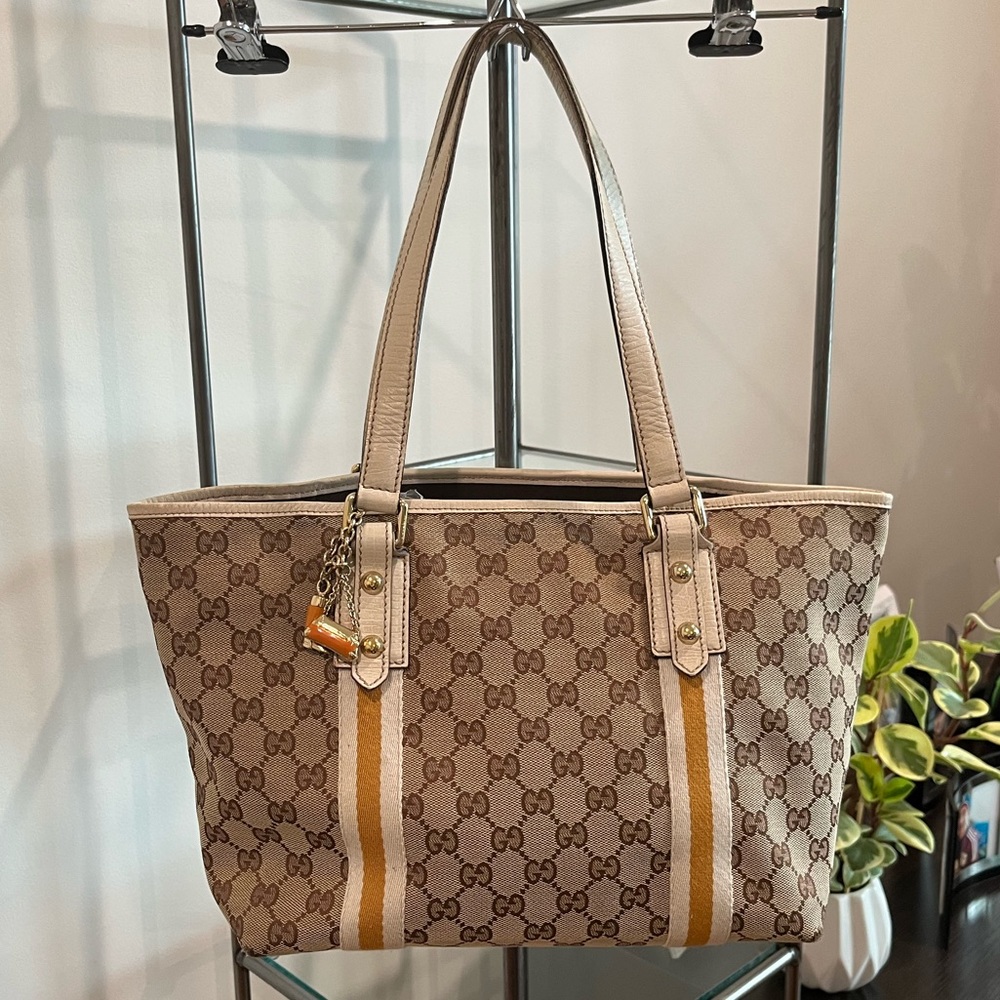 Authentic GUCCI Canvas Jolicoeur Tote bag